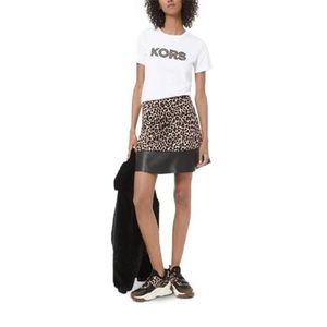Michael by Michael Kors faux leather skirt